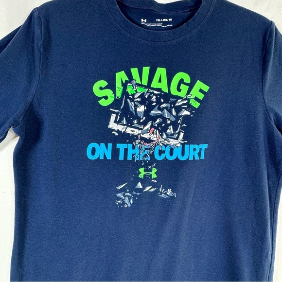 Under Armour Boys Savage On the Court Basketball Tee - Picture 2 of 4
